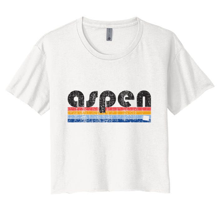 Vintage 80s Style Aspen Co Crop Top