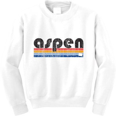 Vintage 80s Style Aspen Co Kids Sweatshirt