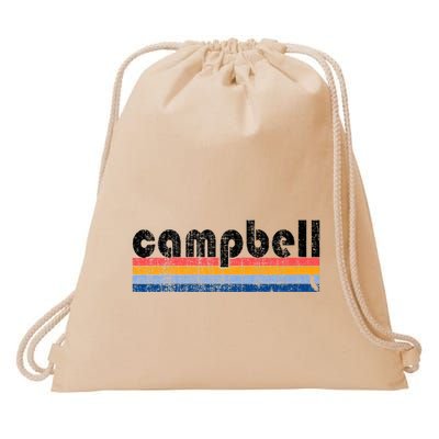 Vintage 80s Style Campbell Ca Drawstring Bag