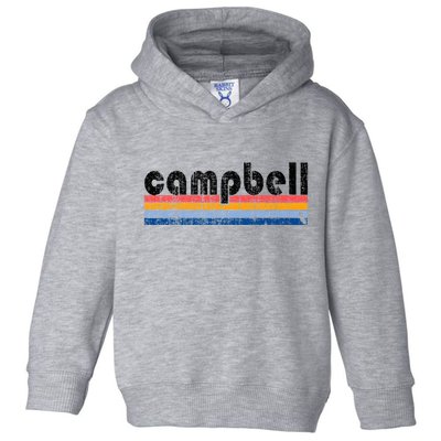 Vintage 80s Style Campbell Ca Toddler Hoodie
