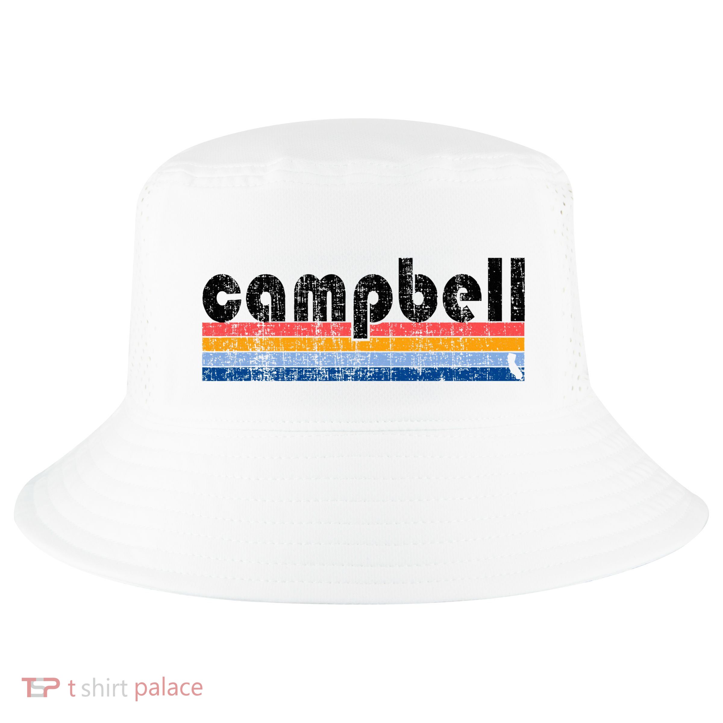 Vintage 80s Style Campbell Ca Cool Comfort Performance Bucket Hat