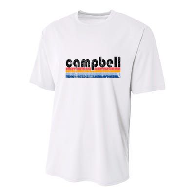 Vintage 80s Style Campbell Ca Youth Performance Sprint T-Shirt