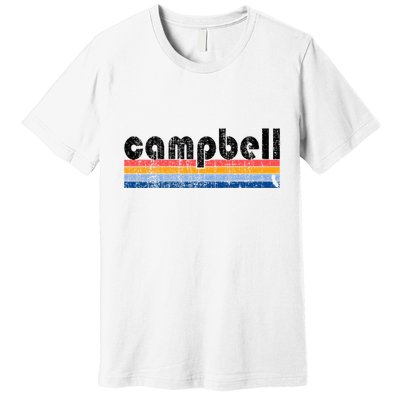 Vintage 80s Style Campbell Ca Premium T-Shirt