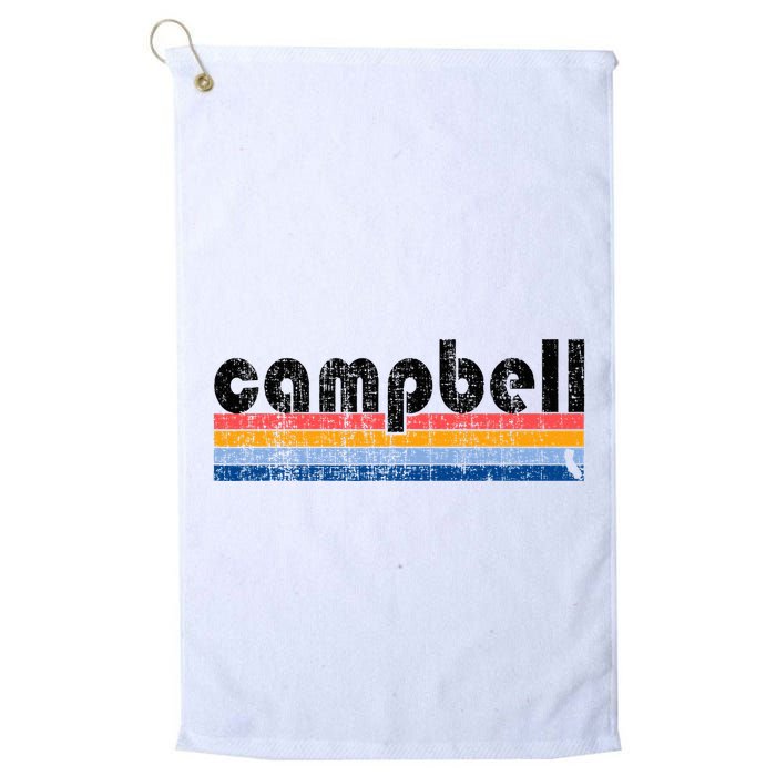 Vintage 80s Style Campbell Ca Golf Towel