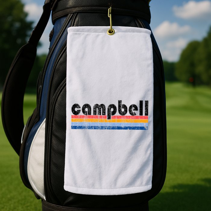 Vintage 80s Style Campbell Ca Golf Towel