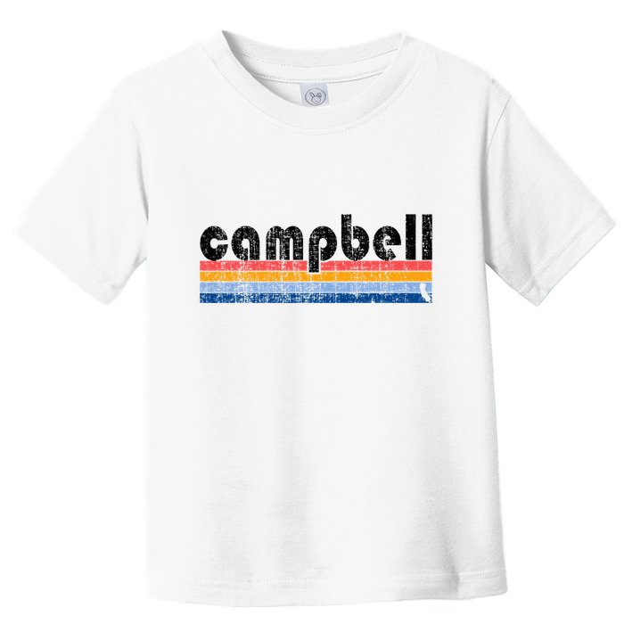 Vintage 80s Style Campbell Ca Toddler T-Shirt