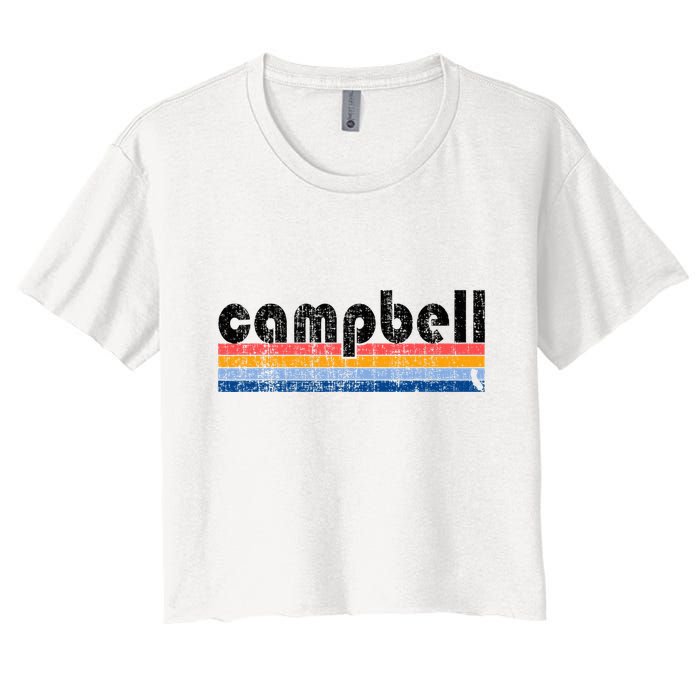 Vintage 80s Style Campbell Ca Crop Top