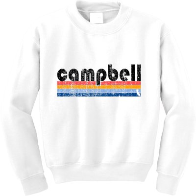 Vintage 80s Style Campbell Ca Kids Sweatshirt