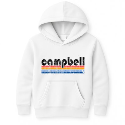 Vintage 80s Style Campbell Ca Kids Hoodie