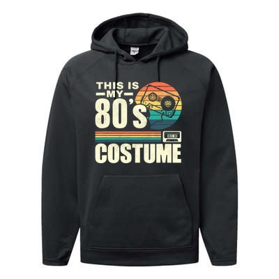 Vintage 80s This is My 80's Costume Party Retro Performance Fleece Hoodie