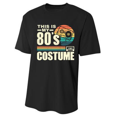 Vintage 80s This is My 80's Costume Party Retro Performance Sprint T-Shirt