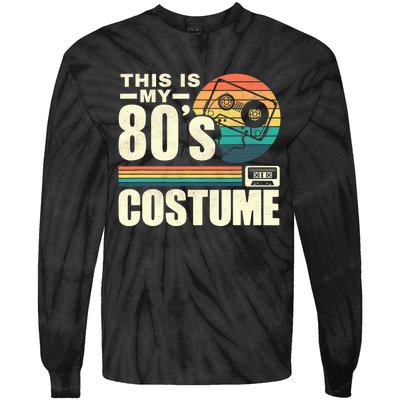 Vintage 80s This is My 80's Costume Party Retro Tie-Dye Long Sleeve Shirt