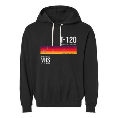 Vintage 80s Video Cassette Tape Vhs Garment-Dyed Fleece Hoodie