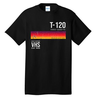 Vintage 80s Video Cassette Tape Vhs Tall T-Shirt