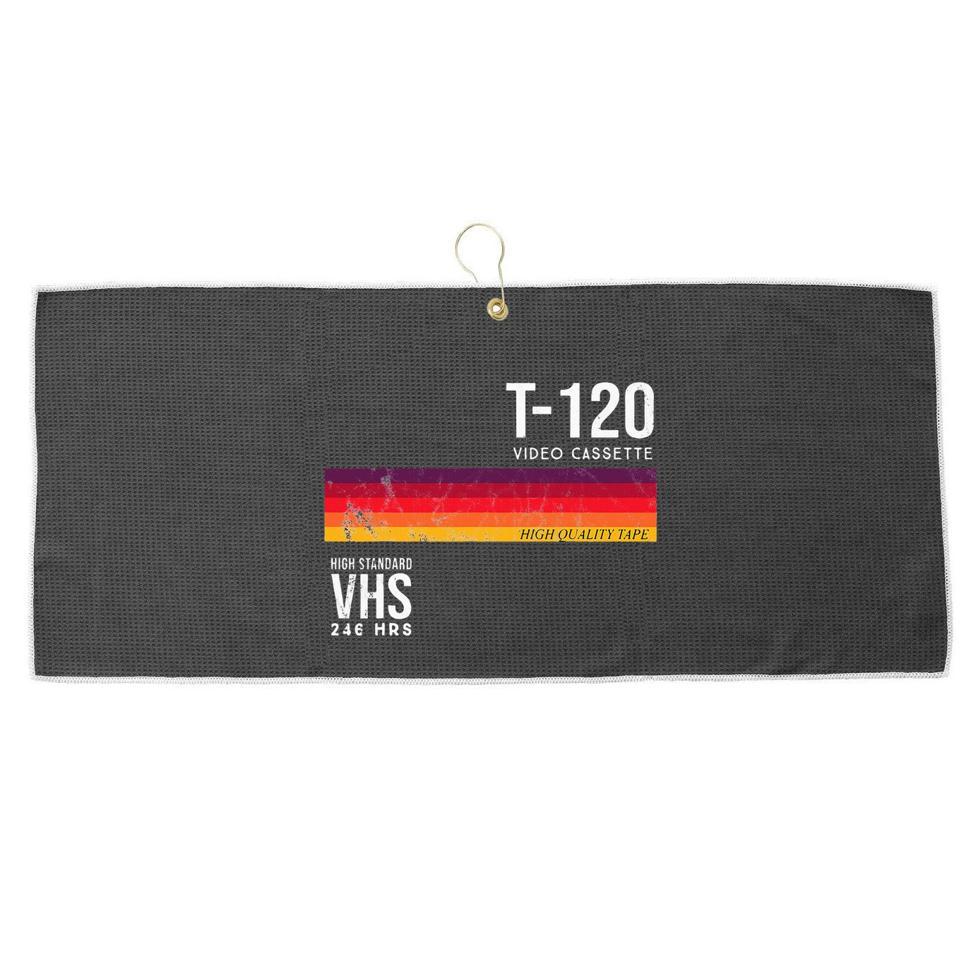 Vintage 80s Video Cassette Tape Vhs Large Microfiber Waffle Golf Towel