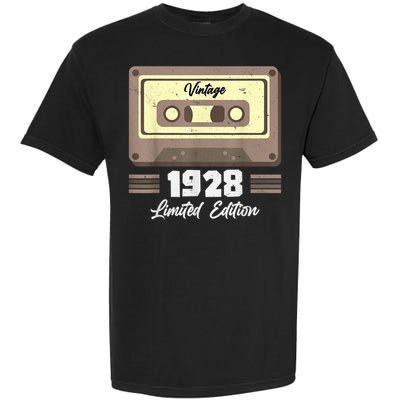 Vintage 95th Birthday T Cassette Tape 1928 Design Garment-Dyed Heavyweight T-Shirt