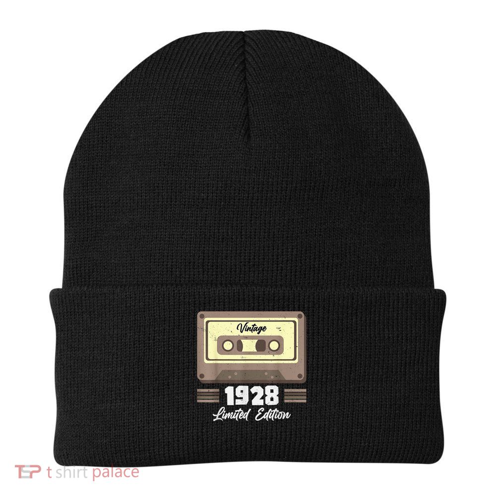 Vintage 95th Birthday T Cassette Tape 1928 Design Beanie