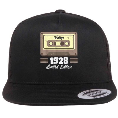 Vintage 95th Birthday T Cassette Tape 1928 Design Flatbill Hat