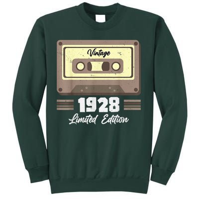 Vintage 95th Birthday T Cassette Tape 1928 Design Sweatshirt