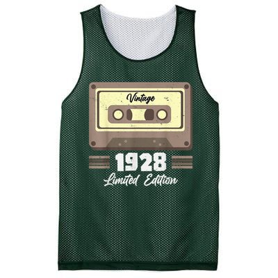 Vintage 95th Birthday T Cassette Tape 1928 Design Mesh Reversible Basketball Jersey Tank