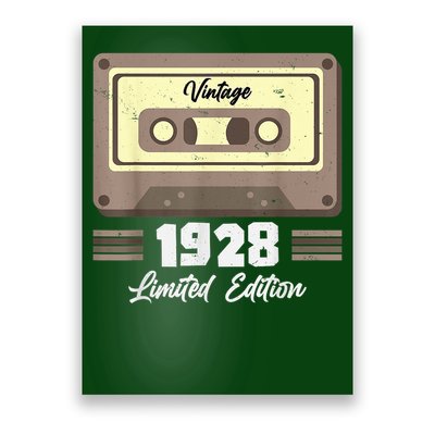 Vintage 95th Birthday T Cassette Tape 1928 Design Poster