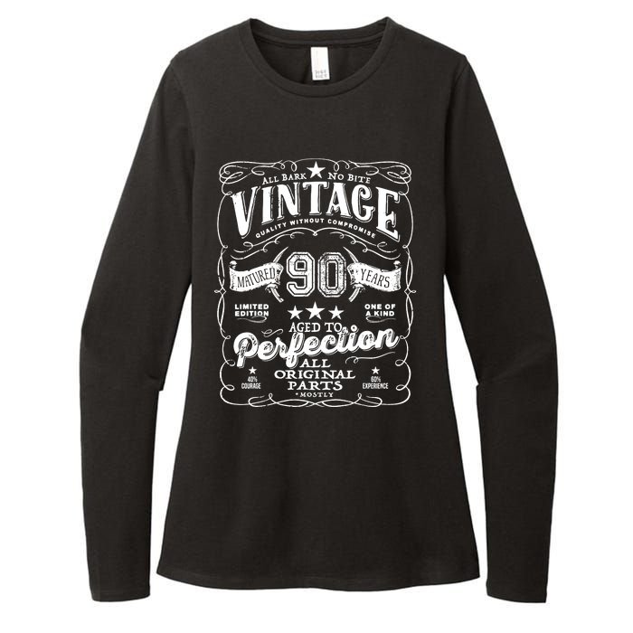 Vintage 90th Birthday Perfection Original Part 1933 Womens CVC Long Sleeve Shirt