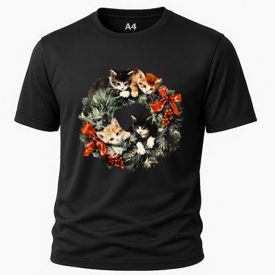 Vintage 90s Cat Christmas Gift Performance Shirt