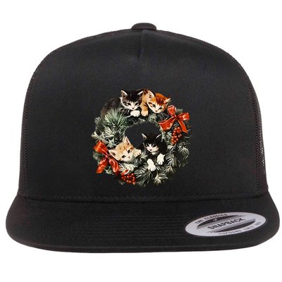 Vintage 90s Cat Christmas Gift Flatbill Hat