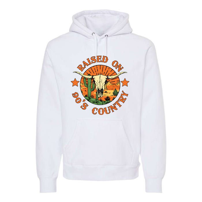 Vintage 90s Country Concert Tee DistressedWester Premium Hoodie