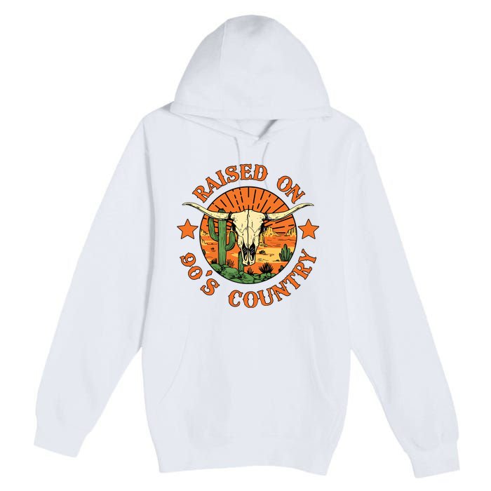 Vintage 90s Country Concert Tee DistressedWester Premium Pullover Hoodie