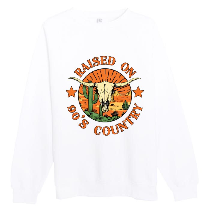 Vintage 90s Country Concert Tee DistressedWester Premium Crewneck Sweatshirt