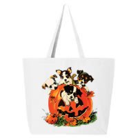 Vintage 90s Dog Retro Pumpkin Puppies Halloween Dog Lovers 25L Jumbo Tote