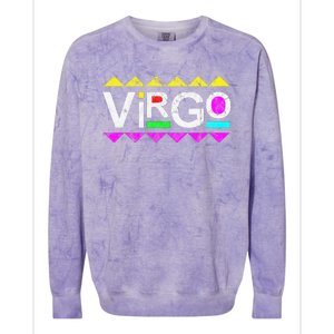 Virgo 90s Horoscope Zodiac Sign Astrology Gift Colorblast Crewneck Sweatshirt