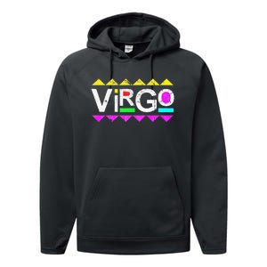 Virgo 90s Horoscope Zodiac Sign Astrology Gift Performance Fleece Hoodie