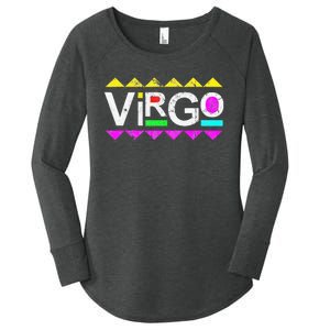 Virgo 90s Horoscope Zodiac Sign Astrology Gift Women's Perfect Tri Tunic Long Sleeve Shirt