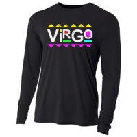 Virgo 90s Horoscope Zodiac Sign Astrology Gift Cooling Performance Long Sleeve Crew