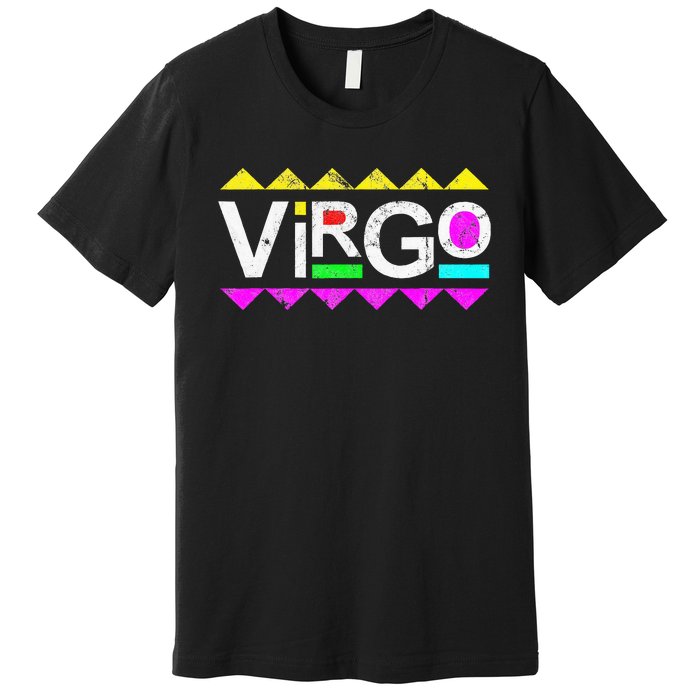 Virgo 90s Horoscope Zodiac Sign Astrology Gift Premium T-Shirt