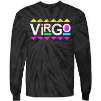 Virgo 90s Horoscope Zodiac Sign Astrology Gift Tie-Dye Long Sleeve Shirt