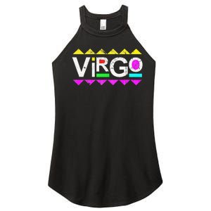 Virgo 90s Horoscope Zodiac Sign Astrology Gift Women's Perfect Tri Rocker Tank