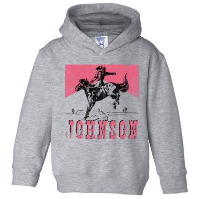 Vintage 90s Johnson Name Personalized Toddler Hoodie