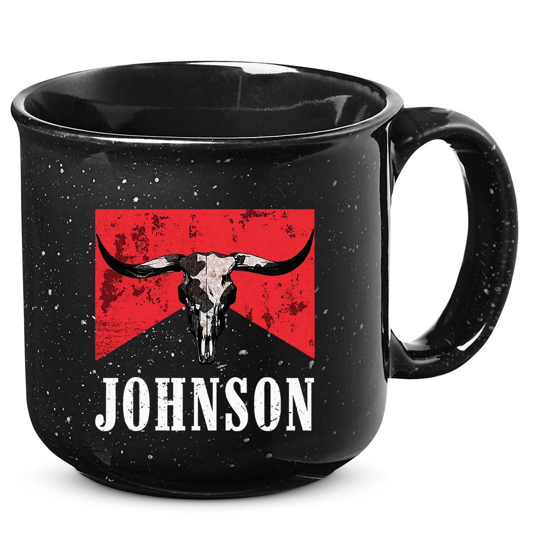 Vintage 90s Johnson Name Personalized 15oz Campfire Ceramic Mug