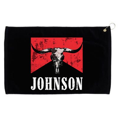 Vintage 90s Johnson Name Personalized Grommeted Golf Towel