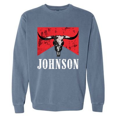 Vintage 90s Johnson Name Personalized Garment-Dyed Sweatshirt