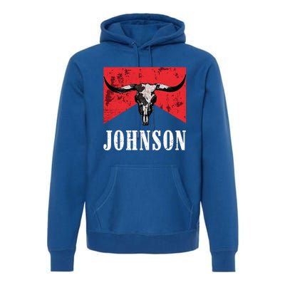 Vintage 90s Johnson Name Personalized Premium Hoodie