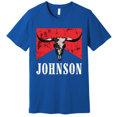 Vintage 90s Johnson Name Personalized Premium T-Shirt