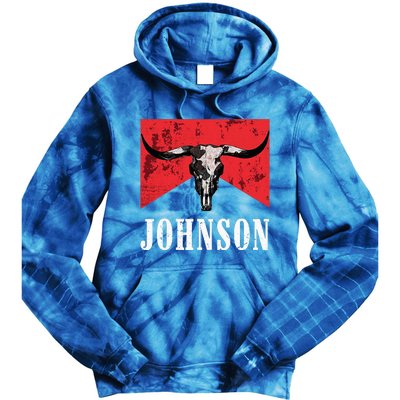 Vintage 90s Johnson Name Personalized Tie Dye Hoodie