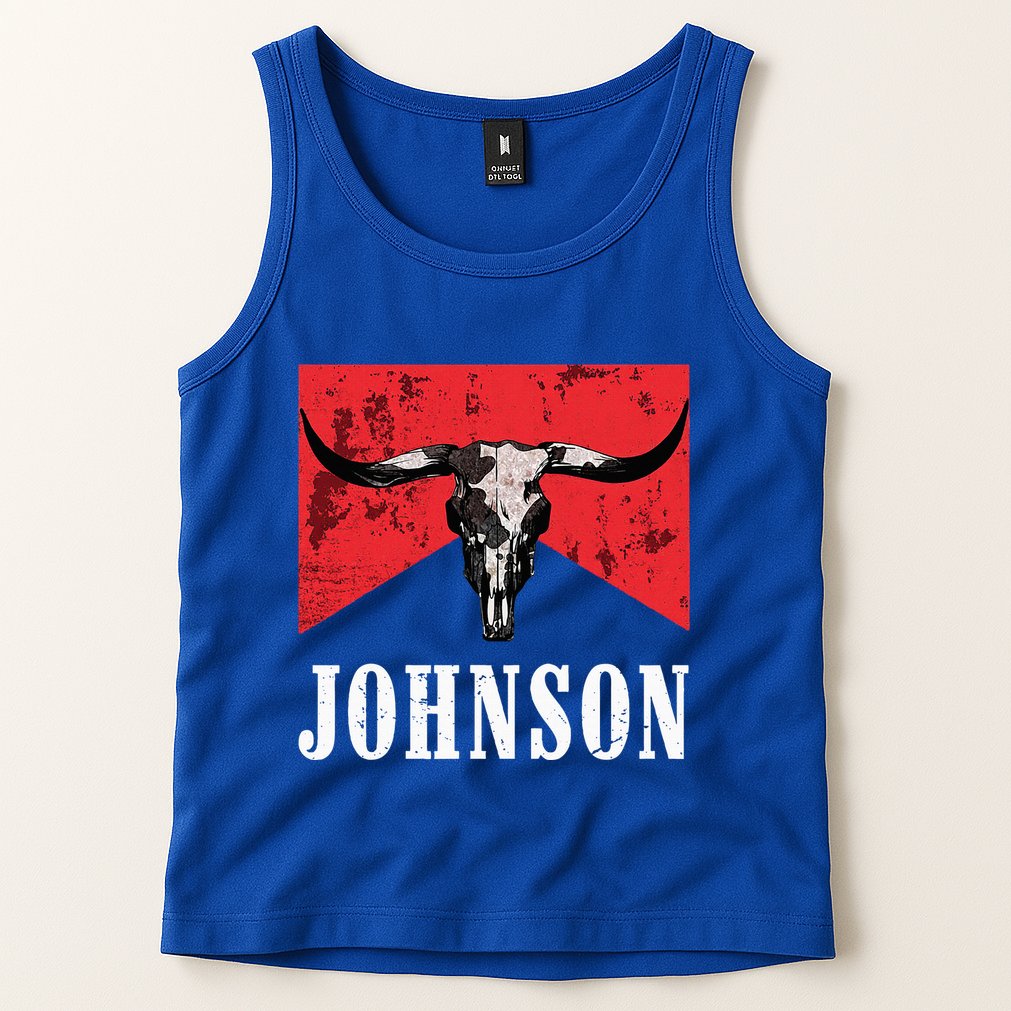 Vintage 90s Johnson Name Personalized Tank Top