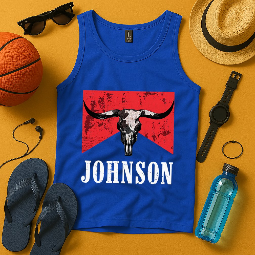 Vintage 90s Johnson Name Personalized Tank Top