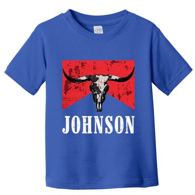 Vintage 90s Johnson Name Personalized Toddler T-Shirt