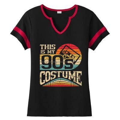 Vintage 90s Outfit This Is My 90s Costume Party Ladies Halftime Notch Neck Tee